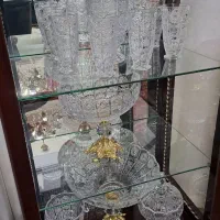 ست کریستال پایه برنج