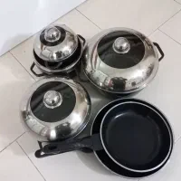 سرویس قابلمه چدن برند عروس ۱۰ تیکه