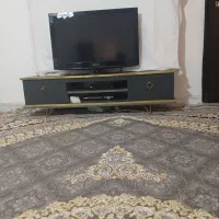 میزتلویزیون طوسی طلایی