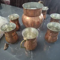 پارچ و لیوان مسی