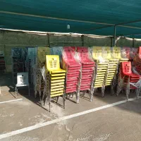 صندلی پلاستیک پایه فلزی عمده