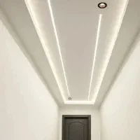 اجرای کناف نورپردازی کابینت دامپا تایل