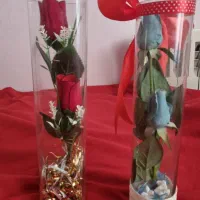 حراج گل مصنوعی با گلدان شیشه ای