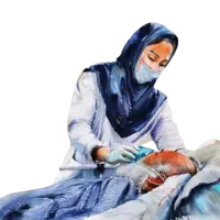 رادیولوژیست و پرستار خانم