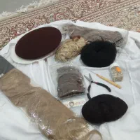 مقداری لوازم اکستنشن مو و روپوش  حراج