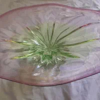 میوه خوری کریستال  دورنگ سبز ویاقوتی قدیمی
