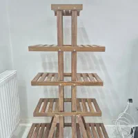 شلف گلدان چوبی