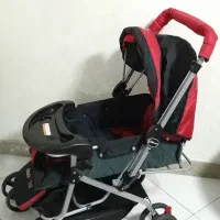 تخت،کالسکه و روروک بچه در حد نو