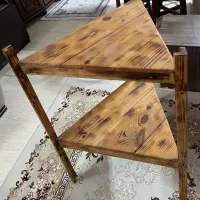 میز دو طبقه چوبی