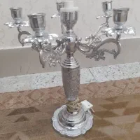 یک جفت شمعدان ابکاری شده