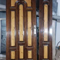 درب چوبی دولنگه