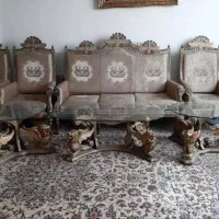 ست جلو مبلی و دو عدد عسلی طرح شیر هخامنشی (سلطنتی)