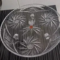 کریستال خورشیدی اصل شیرینی خوری ۳ پایه