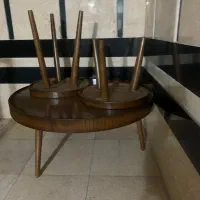 میز گرد جلومبلی به همراه ۲ عسلی