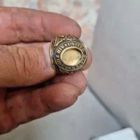 انگشتر قدیمی طلا کالیفرنیا ۱۰ کا گلد حک شده