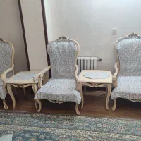 مبل هفت نفره  استیل کرم طلایی