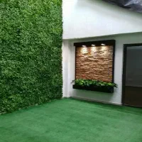دیوار سبز گرین وال مدل برگی چمن مصنوعی
