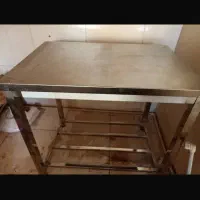 میز استیل ۸۰ در ۱۰۰