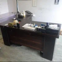میز مدیریت با ال بغل و فایل زیر میز mdf ۳ کشو