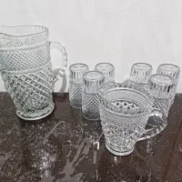پارچ و لیوان و شکر ریز خشتی قدیمی