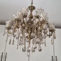لوستر برنجی 6شاخه 12لاله