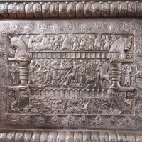 سینی قلمزنی مسی درجه یک شیرازی قدیمی