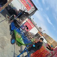 گاری فرمان دار چهار چرخ دستی حمل بار بر فرمان دار