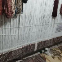 یک فرش نیمه کاره که تا نصف کار شده به فروش میرسد