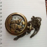 ساعت گردنبندی طرح گرگ