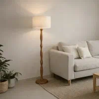 آباژور ایستاده چوبی کد ۰۶ مدل موج