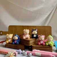 جاکلیدی آویز سنگی چرمی مگنت سرامیکی فانتزی