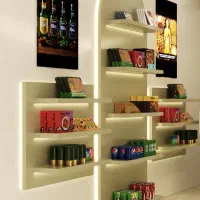 دکوراسیون و شلف و میز رسپشن