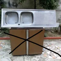 کابینت همراه هود و سینک دو لگنه