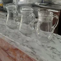 سه عدد تنگ شیشه ای قدیمی کاملا سالم