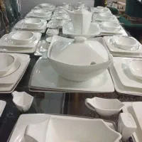سرویس چینی آنتیک غذاخوری12نفر ظروف پذیرایی جهیزیه