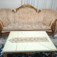 مبل کلاسیک استیل همراه با دو عسلی و میز وسط|مبلمان خانگی و میز عسلی|تهران, اسفندیاری|دیوار