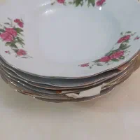 بشقاب خورشت خوری گل سرخ