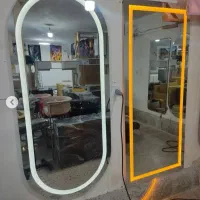 آینه کنسول نوردار آرایشگاهی بک لایت دفرمه