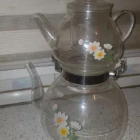 کتری و قوری شیشه ای پیرکس و ماگ