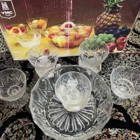 کاسه فرانسوی همراه با پنج عدد جام