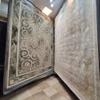 فرش ۱۲ متری ۱۲۰۰ شانه الیسا سبز برجسته اکرولیک