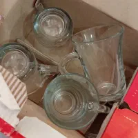 فنجان پیرکس آجیل خوری استکان ویک عدد پارچ