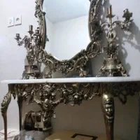 آینه شمعدان کنسول برنز برنجی سنگین وزن 25 کیلو