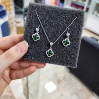 نیمست نگین سبز با زنجیر کد ۲۰۹۹۰