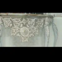 میز و قاب آینه شمعدان آلیاژ برنزی سفید طلایی