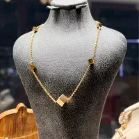 گردنبند طرح مکعبی بدون دستمزد