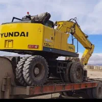بیل لاستیکی هیوندا R-120خط 7مطابق 170 معاوضه سواری