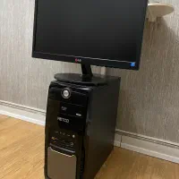کیس کامپیوتر کامل به همراه مانیتور 20 اینچ LG