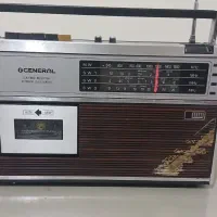 رادیو ظبط قدیمی جنرال ژاپن درحدنو کلکسیونی عتیقه