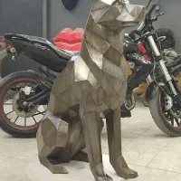 مجسمه فلزی سگ ژرمن
